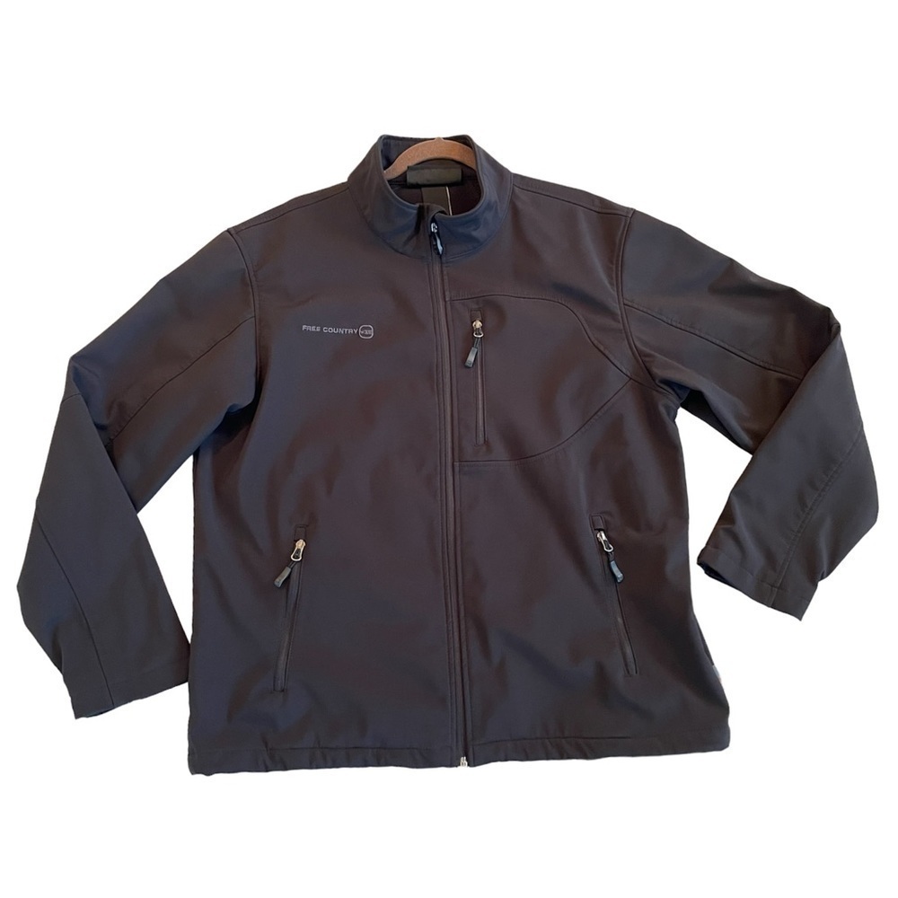 𝅺Free Country Men's Black Base Camp Soft shell Jacket in XL - Picture 4 of 16